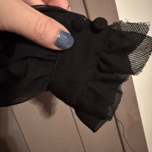 Blu Pepper Sheer Black Blouse - Picture 5 of 6